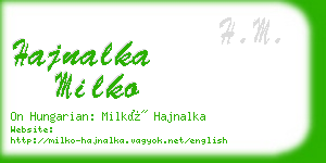 hajnalka milko business card